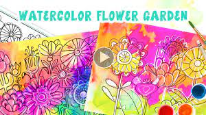 Draw A Watercolor Flower Garden Deep