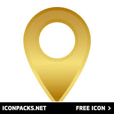 Free Location Gold Placeholder Pin Svg