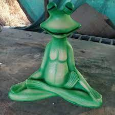 Frp Fiber Yoga Frog Statue Sculpture