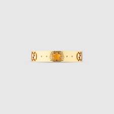 18k Yellow Gold Icon Ring With Stars