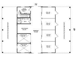 Horse Barn Or Stable Plan 006b 0005