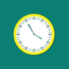 Yellow Clock Faces Over White With