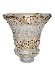 Traditonal Diamond Cut Glass Lamp Shade