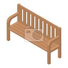 House Wood Bench Icon Isometric Of