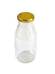 Glass Milk Bottle 250ml X512 Gold