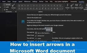 Insert An Arrow Symbol In Word Document