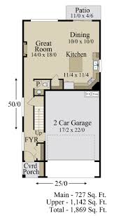Vitality House Plan Two Story Narrow