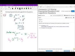 Solving Exponential And Logarithmic