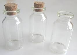 Mini Glass Bottle With Wooden Cork