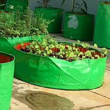 Green Hdpe Plant Grow Bag For Terrace