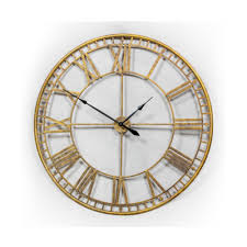 Aged Gold Rustic Metal Clock