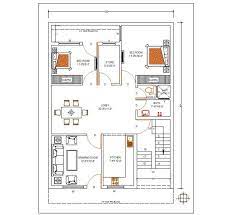 2 Bhk House Ground Floor Plan Dwg File