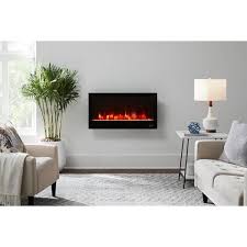 Hearth Pro Sp6778 36 Wide View Linear Electric Fireplace Black