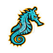 Mascot Icon Ilration Of A Seahorse