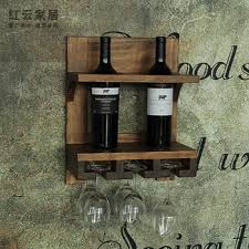 Wall Mounted Wine Rack Wood Ornaments