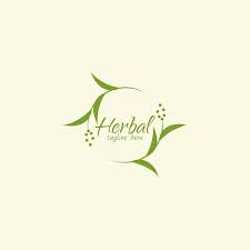 Herbal Tea Logo With Tea Leaves