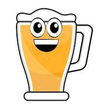 Happy Beer Cartoon Character Stock