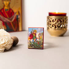 Small Wooden Orthodox Icon With Saint