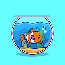 Premium Vector Clown Fish Swimming In