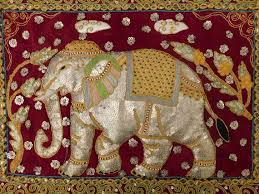 Thai Burmese Elephant Tapestry