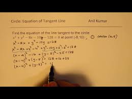 Equation Of Tangent To Circle X 2 Y 2