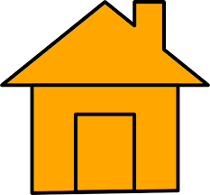 Orange House Icon Clip Art At Clker Com
