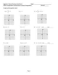 Algebra 1 Unit 4 Practice Test