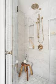Hers Shower Niches Flanking Shower Head
