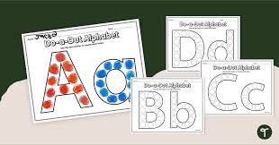 Dot Painting Abc Worksheets Teach Starter