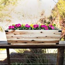 31 In Wooden Planter Box Rectangular Wood Planter For Garden Patio Window Home Decor Wood Plant Stand