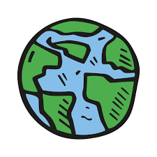 Color Sticker Earth Icon In
