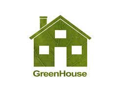 Green House Logo Stock Photos Royalty