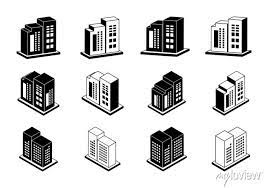 Building Icon On White Background 3d