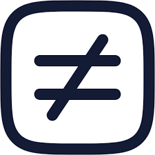 Not Equal Sign Square Icon