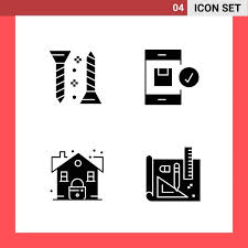 Terraced Houses Icon Vector Images