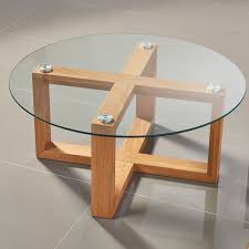 Felix Coffee Table Glass Solid Oak