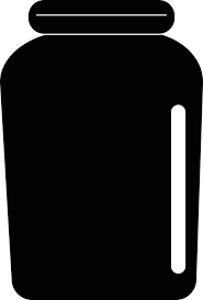 Flat Style Jar Symbol Bottle Icon