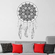 Mandala Wall Sticker Black And White