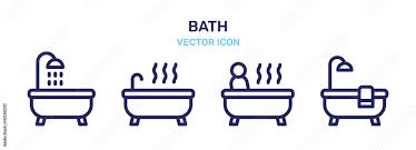 Bathtub Shower Icon Bathroom Hygiene