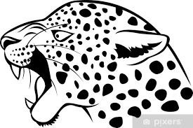 Wall Mural Leopard Head Icon Pixers Uk