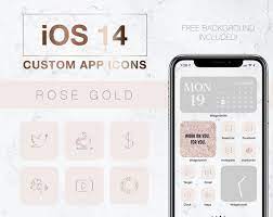 Ios 14 Icons Rose Gold Apple Iphone Ios