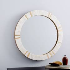 Brass Bone Rays Round Wall Mirror