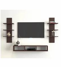 White Wooden Wall Mounted Tv Cabinet