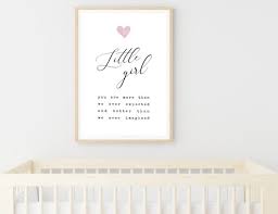 Baby Girl Quotes Girl Nursery Wall Art