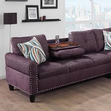 Facing Sectional Sofa Set In Red