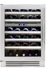 Dual Zone Wine Cabinet Stainless Glass
