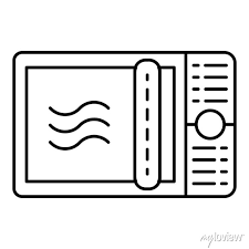 Digital Microwave Icon Outline Digital