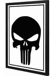 Punisher Icon Themed Decorative Framed