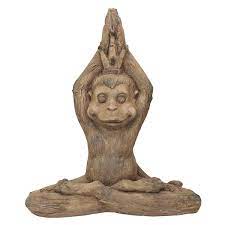 Monkey Mantra Zen Animal Statue Fu83361