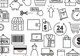 E Commerce Icon Background Pattern 1